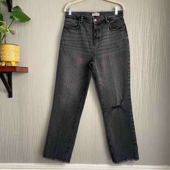 LOFT Denim - Loft Jeans Womens size 8/29 Tall The Curvy Straight Crop Dark Gray Black